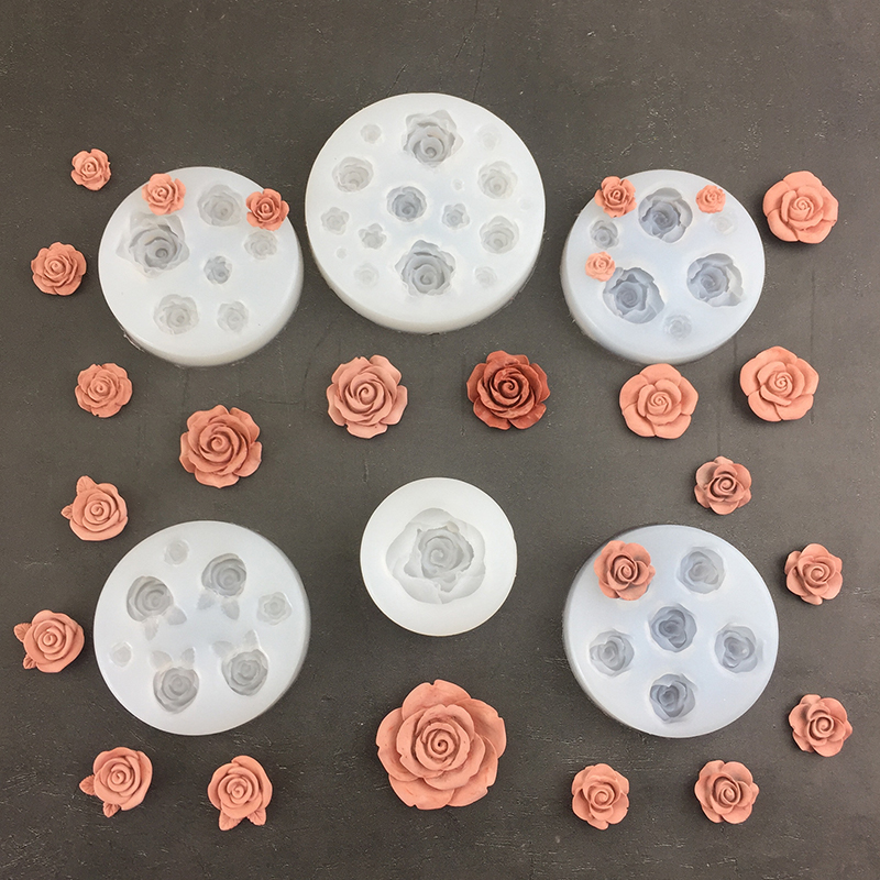 Soap Making Workshop - แม่พิมพ์ซิลิโคนรูปใบไม้รูปดอกกุหลาบ3มิติแม่พิมพ์ช็อคโกแลตแม่พิมพ์สบู่แม่พิมพ์เค้กอุปกรณ์ตกแต่งเบเกอรี่