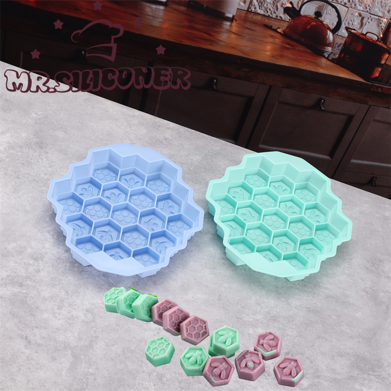 Soap Making Workshop - ซิลิโคน 19 มือถือ Bee เค้กรังผึ้งช็อกโกแลตสบู่สบู่ไอซิ่งแม่พิมพ์แม่พิมพ์เทียน DIY