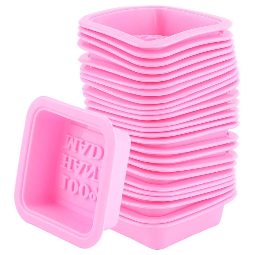 Soap Making Easy - แม่พิมพ์สบู่ซิลิโคนแบบใช้ซ้ำได้ 25 ชิ้น ไม่ติดกระทะ ยืดหยุ่น ถาดทำสบู่ขนาดเล็ก