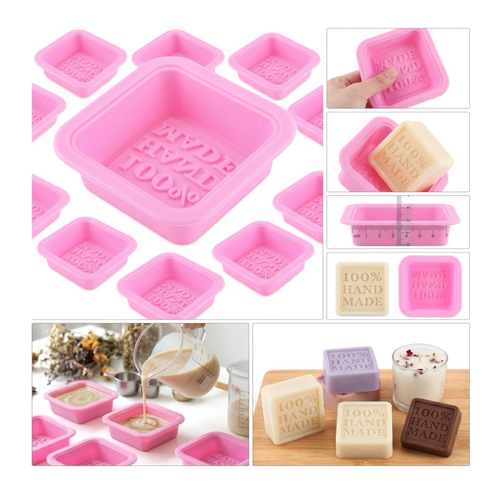 Soap Making Process - แม่พิมพ์สบู่ซิลิโคน 25 ชิ้น ขนาดเล็ก ไม่ติดแม่พิมพ์ ทำสบู่แฮนด์เมดได้ง่าย