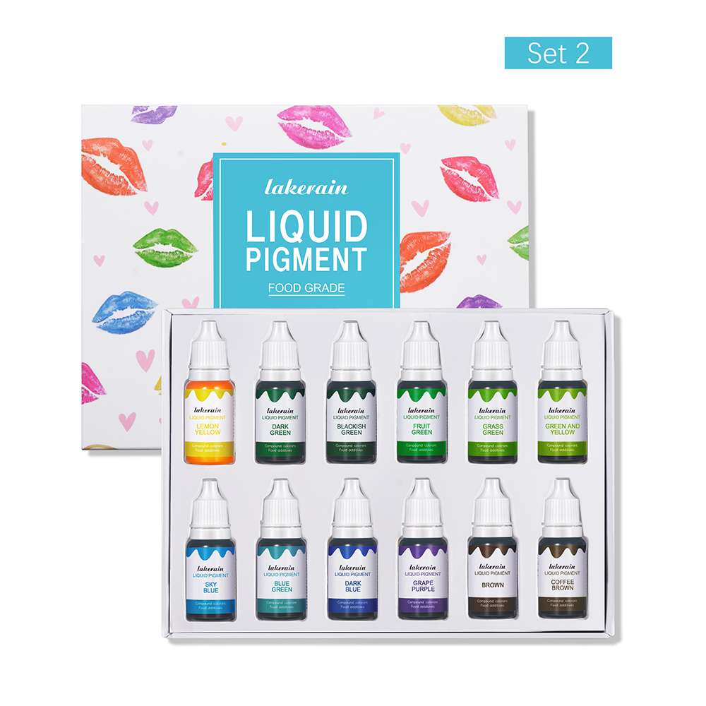 Soap Making Using Soap Base - ชุดทำลิปกลอส DIY 12 ชิ้น/ชุด พร้อมสีผสมลิควิด สำหรับทำลิปสติก