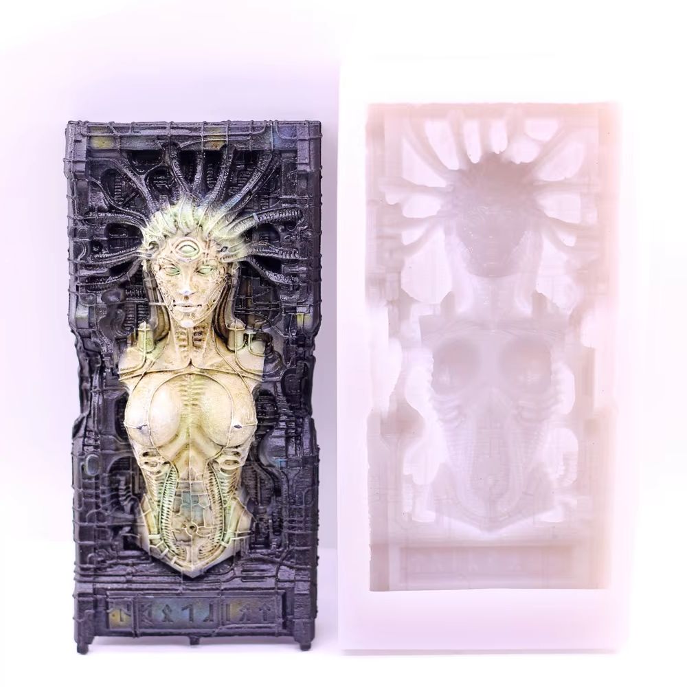 Soap Making Queen - แม่พิมพ์ซิลิโคนรูปราชินีเอเลี่ยน สำหรับงานเรซิ่น ยิปซั่ม งานฝีมือ DIY ของตกแต่งฮาโลวีน
