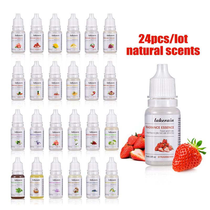 Soap Making Using Soap Base - 24Pcs กลิ่นรสธรรมชาติน้ำมันกลิ่นหอมติดทนนาน Essencei น้ำมันสำหรับ Lip Gloss