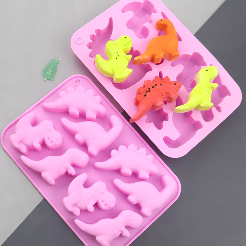 Soap Making Workshop - แม่พิมพ์เค้กซิลิโคนรูปไดโนเสาร์ 8 ตัว ยี่ห้อ Blues Wholesale