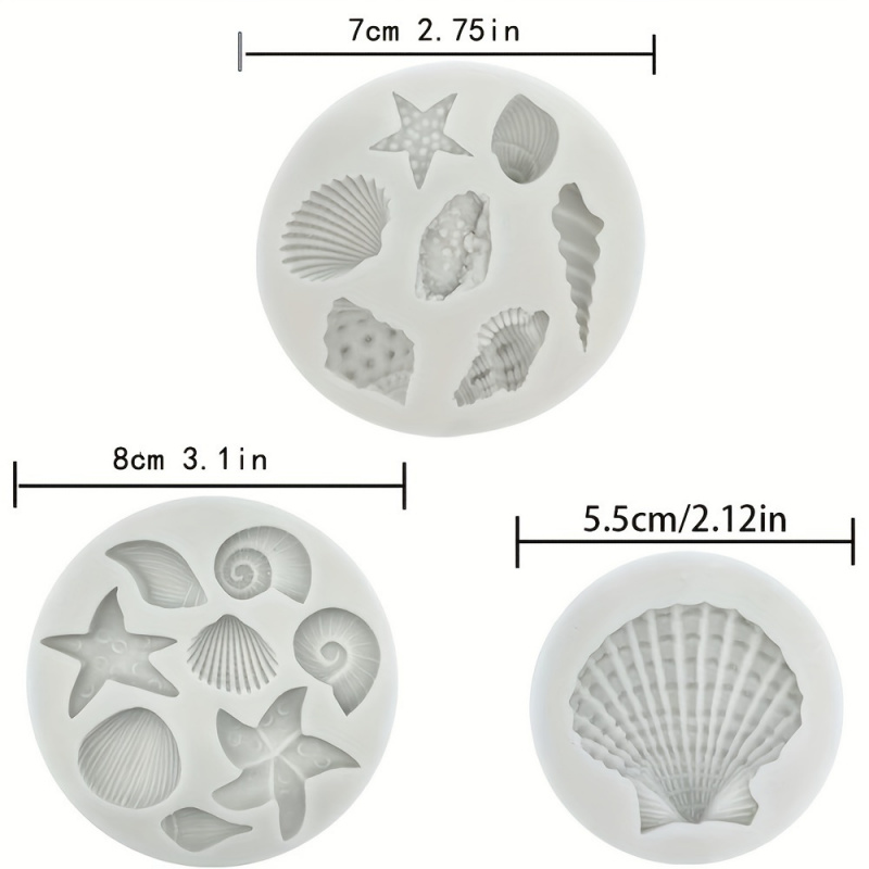 3 ชิ้น/เซ็ต ชุดแม่พิมพ์เปลือกห - Soap Making Easy บทวิจารณ์และราคา