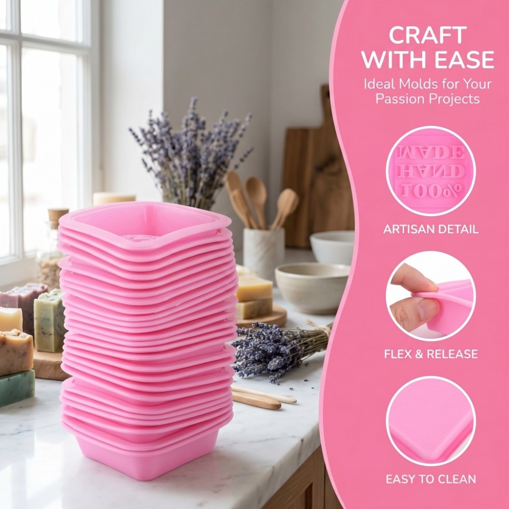 แม่พิมพ์สบู่ซิลิโคน 25 ชิ้น ขน - Soap Making Process บทวิจารณ์และราคา